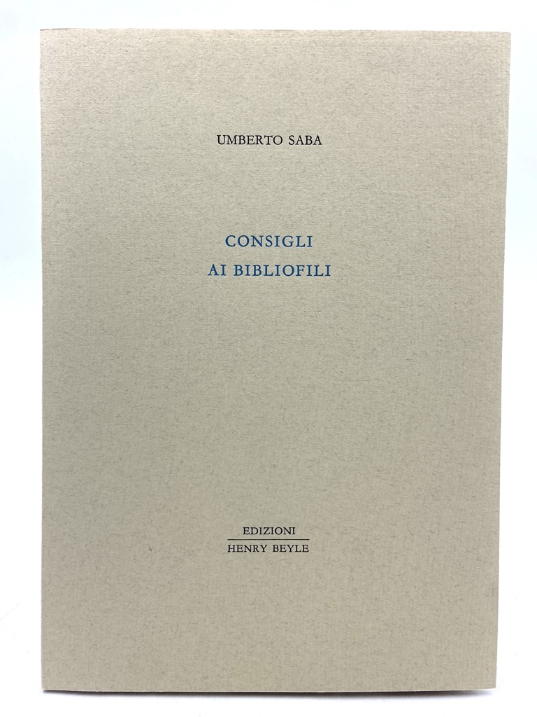 CONSIGLI AI BIBLIOFILI.
