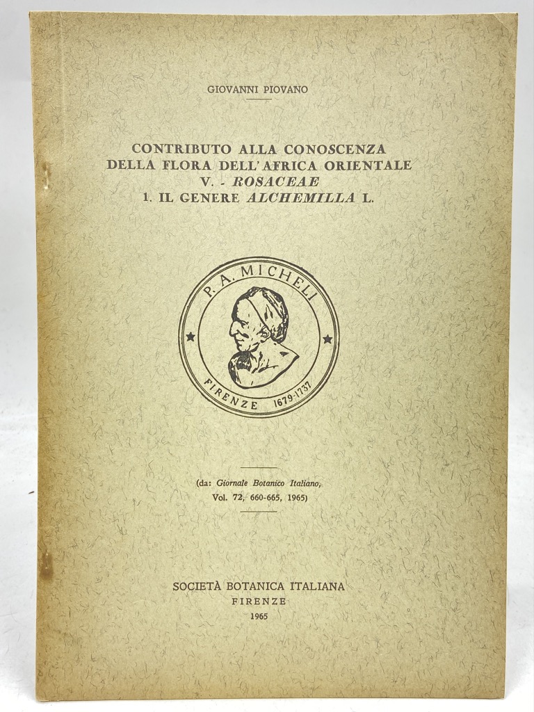 CONTRIBUTO ALLA CONOSCENZA DELL’AFRICAORIENTALE V. ROSACEAE 1 IL GENERE ALCHEMILLA …