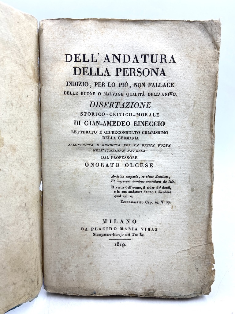 DELL’ANDATURA DELLA PERSONA INDIZIO, PER LO PIÙ, NON FALLACE DELLE …