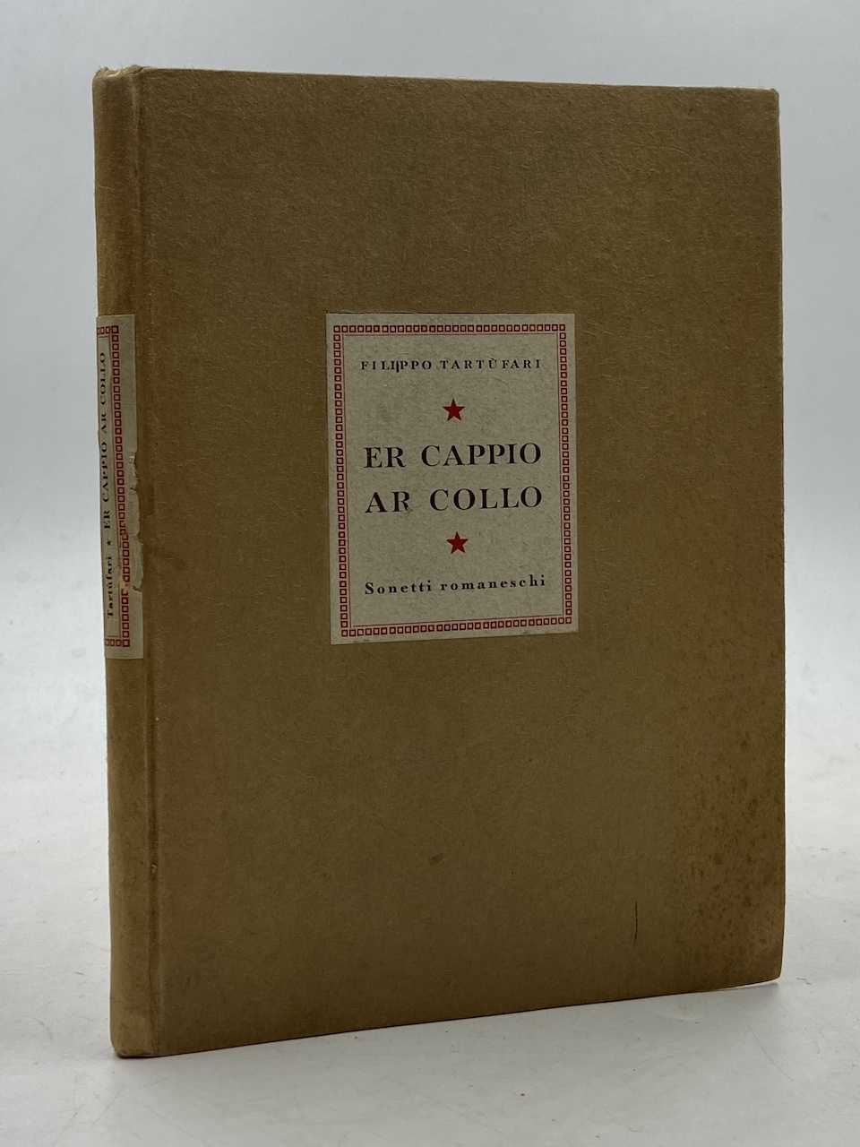 ER CAPPIO AR COLLO. SONETTI ROMANESCHI. Prefazione di Vittorio Clemente …