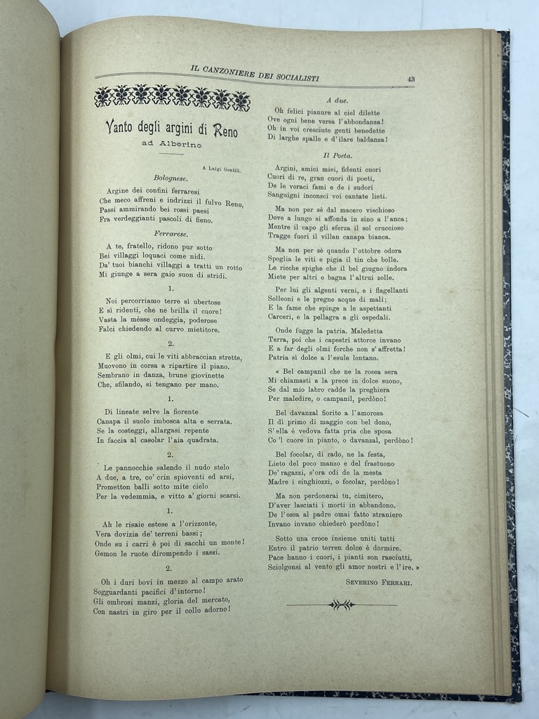 IL CANZONIERE DEI SOCIALISTI.