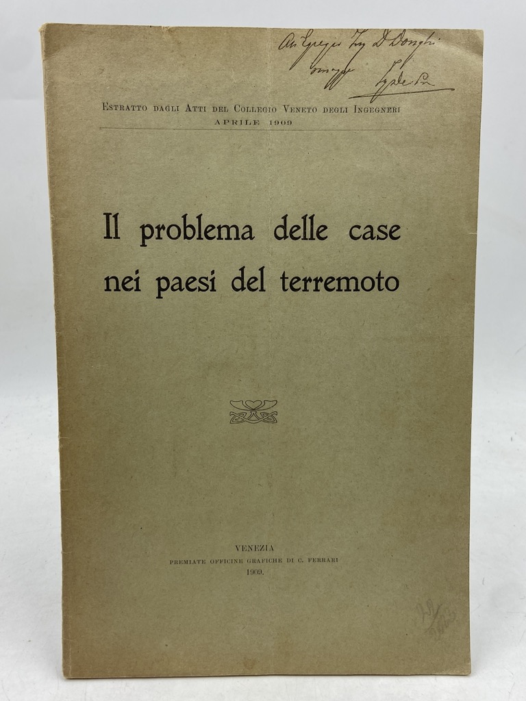 IL PROBLEMA DELLE CASE NEI PAESI DEL TERREMOTO. Estratto degli …