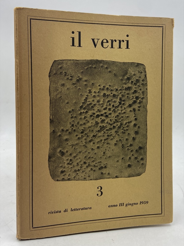 IL VERRI RIVISTA DI LETTERATURA N. 3 ANNO III GIUGNO …