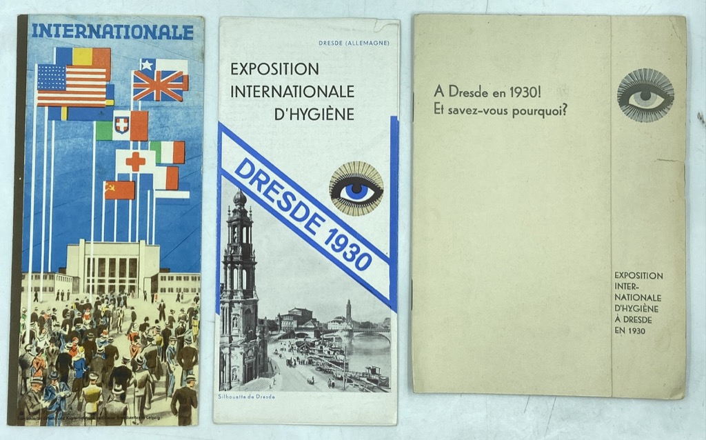 INTERNATIONALE HYGIENE AUSSTELLUNG DRESDEN 1930. 3 advertising booklets. 3 opuscoli …