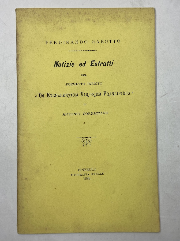 Notizie ed Estratti dal poemetto inedito «De Excelelntium Virorum Pricinpibus»di …