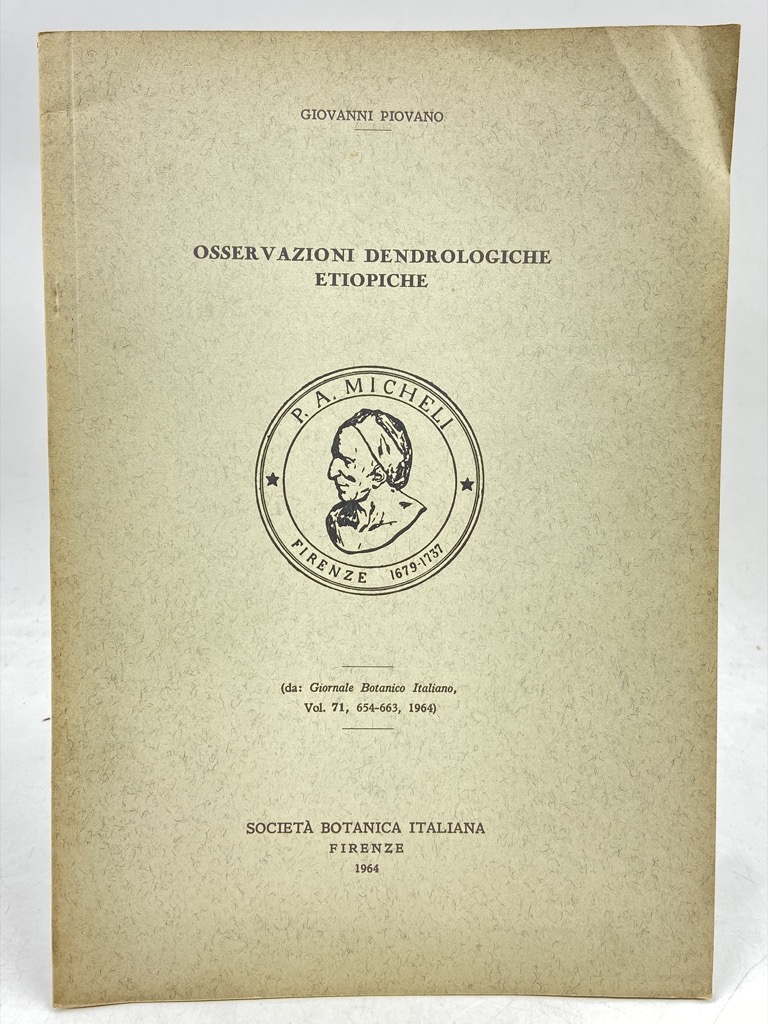 OSSERVAZIONI DENDROLOGICHE ETIOPICHE. (Estratto da: Giornale Botanico Italiano, Vol. 71 …