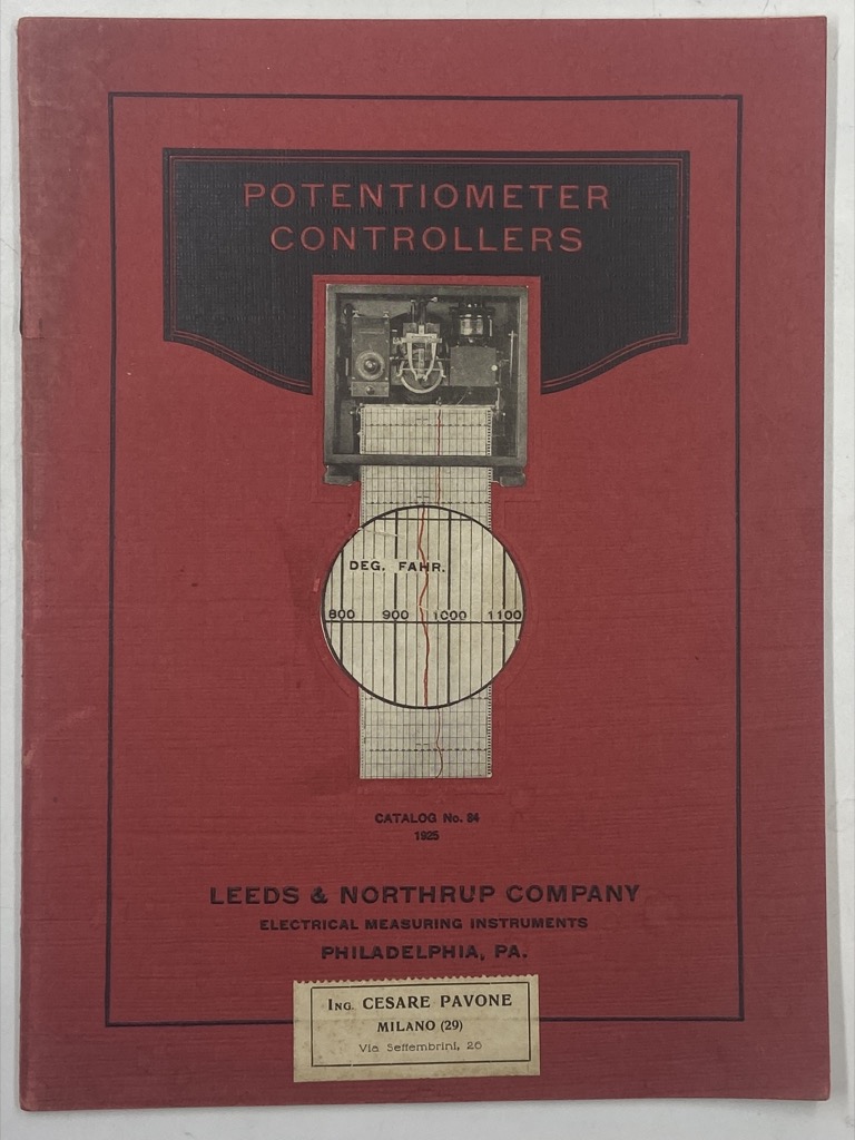 POTENTIOMETER CONTROLLERS FOR AUTOMATIC TEMPERATURE CONTROL. Catalog No. 84 1925. …