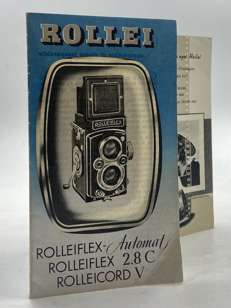 ROLLEI. ROLLEIFLEX-Automat. ROLLEIFLEX 2.8C. ROLLEICORD V. [Pieghevole pubblicitario Franke & …