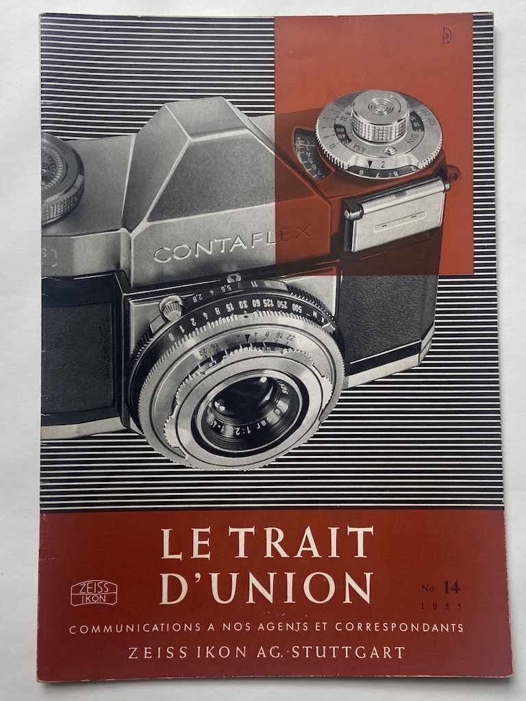 ZEISS IKON AG. STUTTGART. LE TRAIT D’UNION No.14 1955. COMMUNICATIONS …