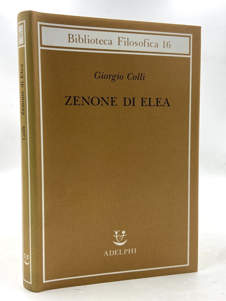 ZENONE DI ELEA. Lezioni 1964-1965.