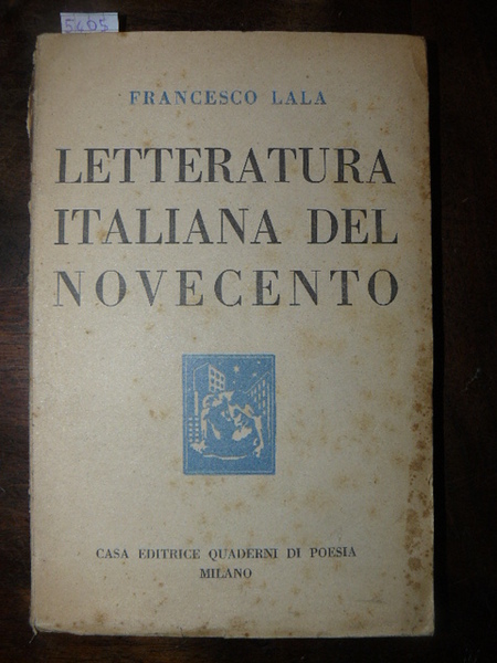 Letteratura italiana del Novecento. Prima edizione