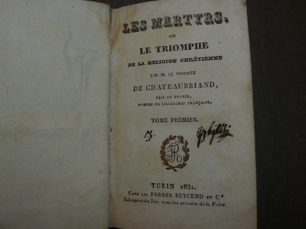 Les Martyrs ou le triomphe de la religion Chretienne