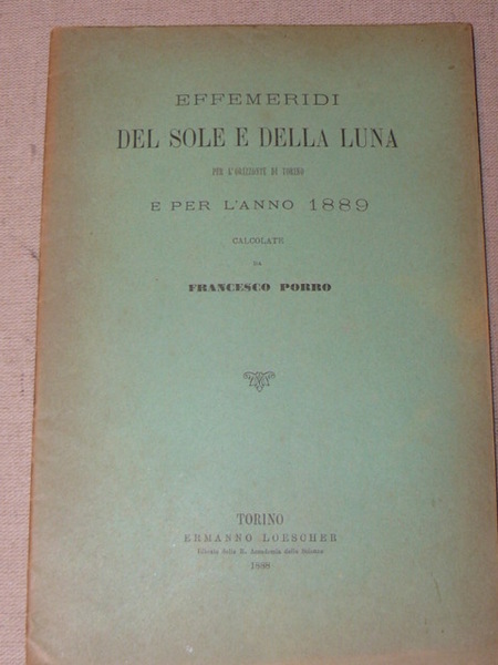 Effemeridi del sole e della luna per l'orizzonte di Torino …