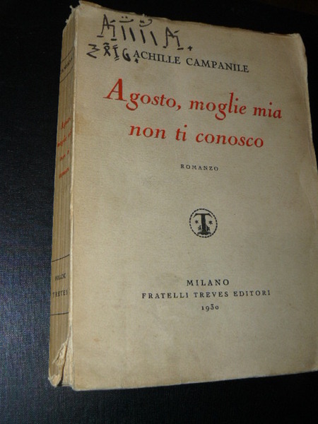 Agosto, moglie mia non ti conosco. Romanzo