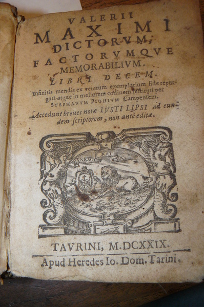 Valerii Maximi Dictorum, factorumque memorabilium. Libri decem. Infinitis mendis ex …