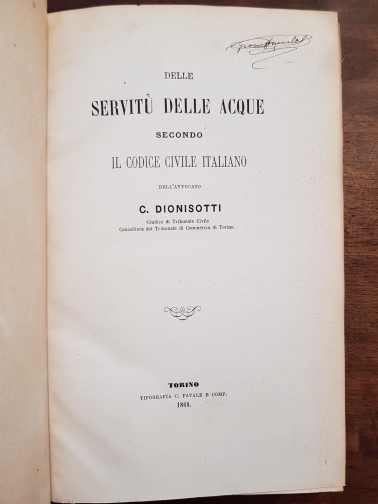 Delle servitù delle acque secondo il Codice Civile italiano