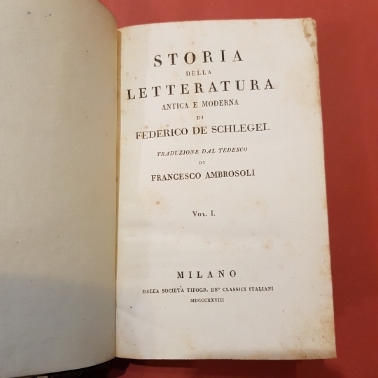 Storia della letteratura antica e moderna. Traduzione dal tedesco di …