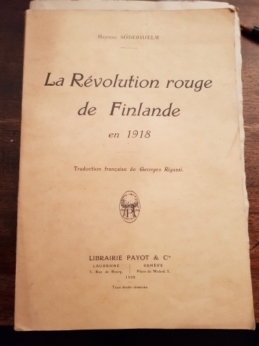 La Révolution rouge de Finlande en 1918. Traduction française de …