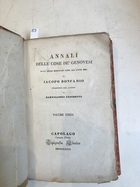 Annali delle cose de' Genovesi dall'anno MDXXVIII sino all'anno MDL.
