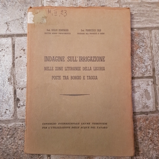 Indagine sull'irigazione nelle zone litoranee della Liguria poste tra Borgio …