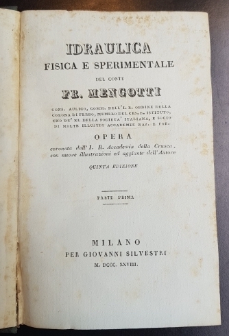 Idraulica fisica e sperimentale. Quinta edizione