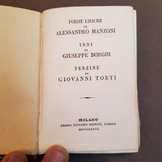 Poesie liriche. Inni di Giuseppe Borghi. Terzine di Giovanni Torti