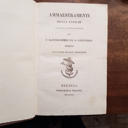 Ammaestramenti degli antichi