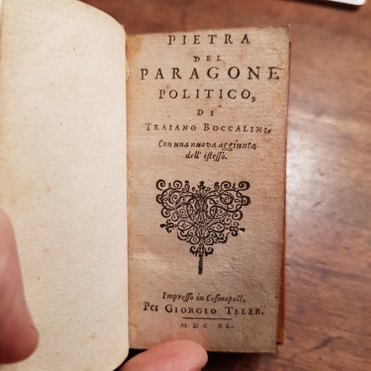 Pietra del paragone politico. Con una nuova agiunta dell'istesso