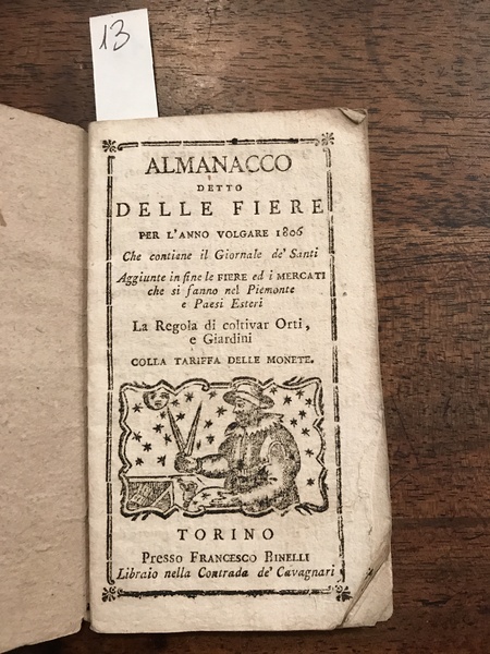 Almanacco detto delle fiere per l'anno volgare 1806 che contiene …