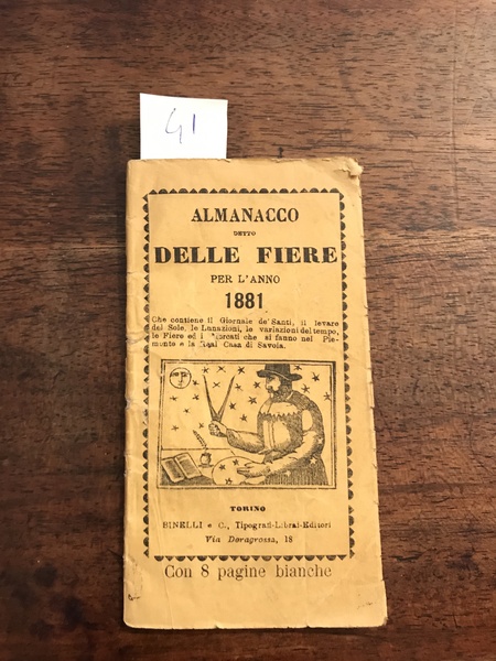 Almanacco detto delle fiere per l'anno 1881 che contiene il …