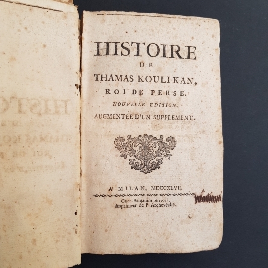 Histoire de Thamas Kouli - Kan, Roi de Perse. Nouvelle …