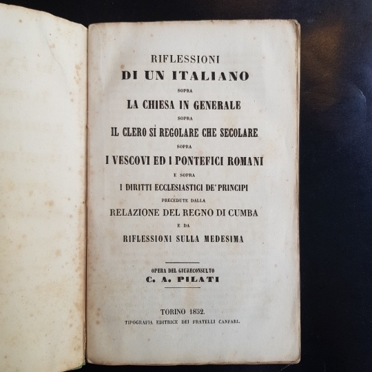 Riflessioni di un italiano sopra la chiesa in generale sopra …