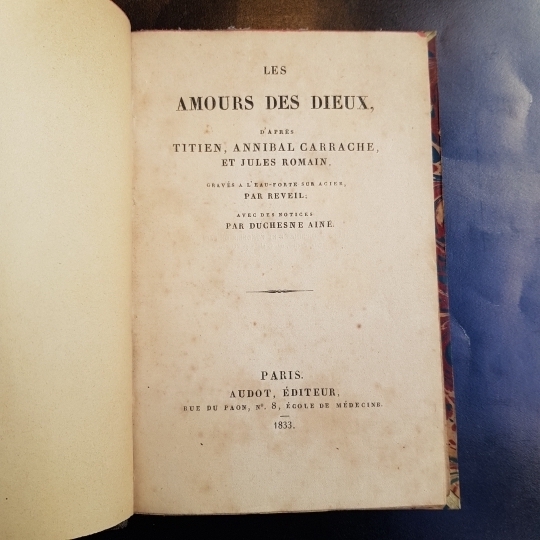 Les Amours des Dieux d'apres Titien, Annibal Carrache et Jules …