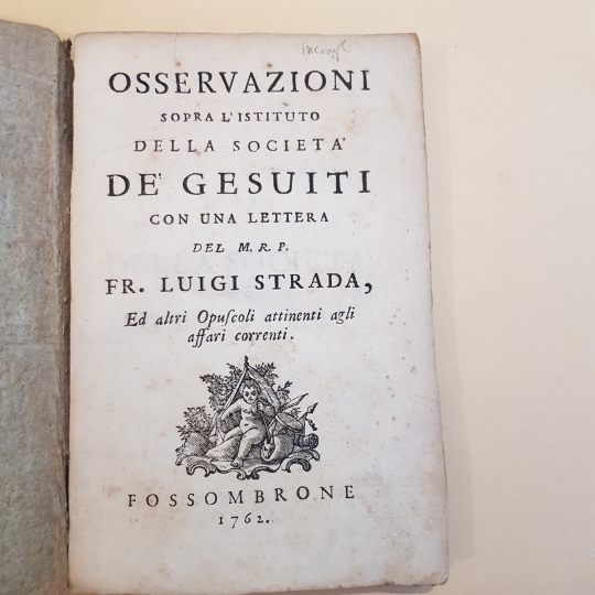 Osservazioni sopra l'istituto della Societa de' Gesuiti con una lettera …