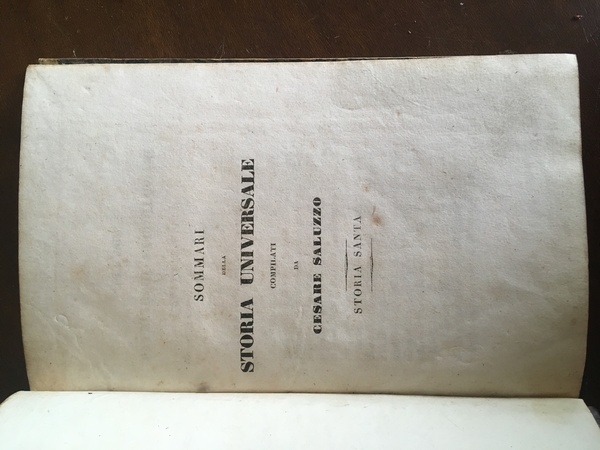 Sommari della storia universale compilati da Cesare Saluzzo. Storia santa