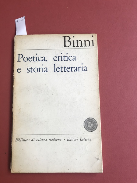 Poetica, critica e storia letteraria