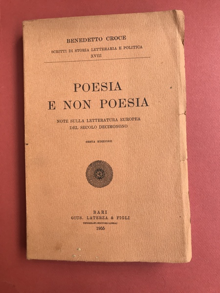 Poesia e non poesia. Note sulla letteratura europea del secolo …