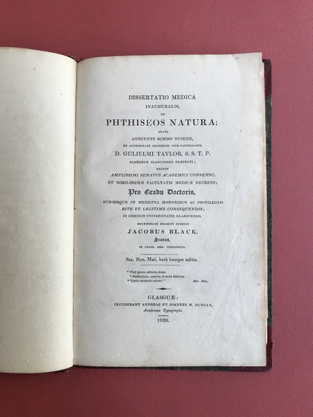 Dissertatio medica inauguralis de phthiseos natura quam annuent summo numine …