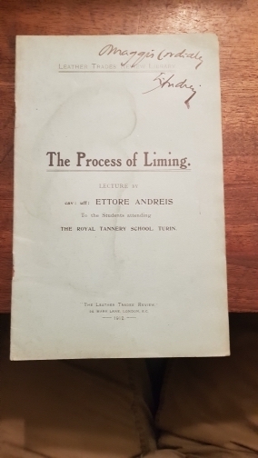 The process of liming. Lecture by Ettore Andreis to the …