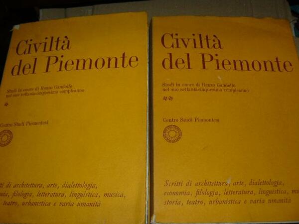 Civiltà del Piemonte. Studi in onore di Renzo Gandolfo nel …