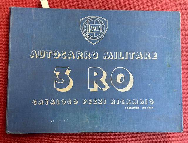 Autocarro militare 3 RO catalogo pezzi ricambio . Prima edizione …