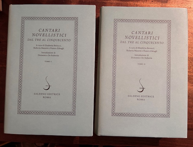 Cantari novellistici dal Tre al Cinquecento. Introduzione di Domenico De …