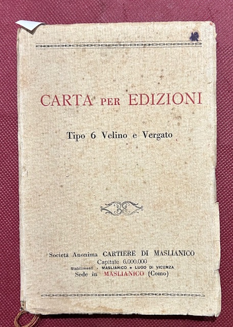 Carta per edizioni tipo 6 velino e vergato
