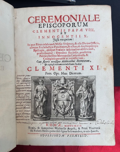 Ceremoniale episcoporum Clementis papae VIII et Innocentii X jussu recognitum …