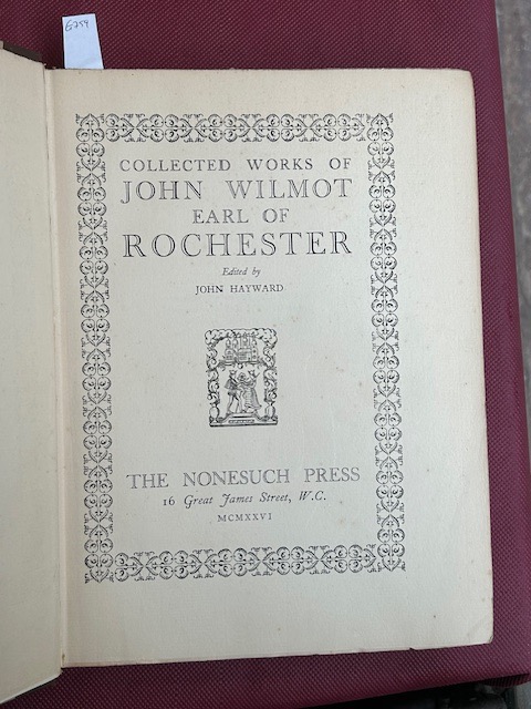 Collected Works of John Wilmot Earl of Rochester