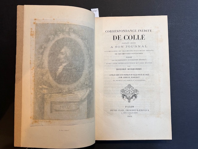 Correspondance De Collé faisant suite a son journal accompagnee de …