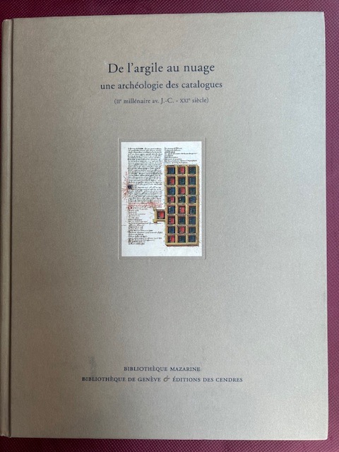 De l'argile au nuage une archéologie des catalogues (II millénaire …