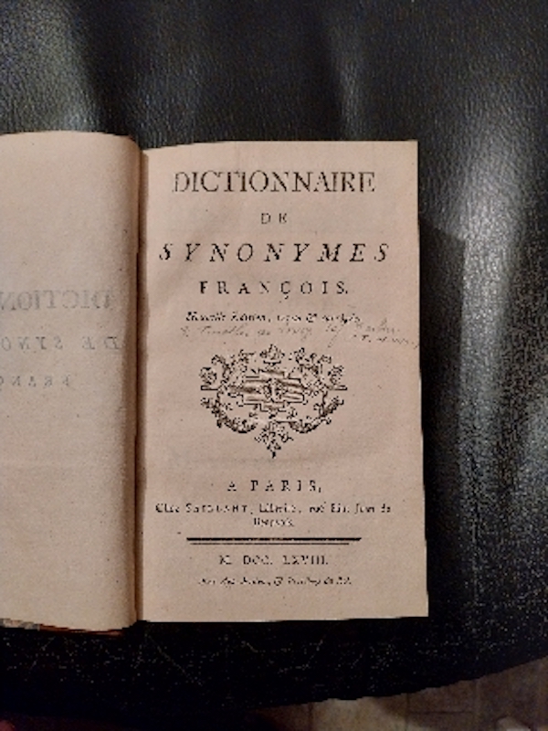 Dictionnaire de synonymes francois. Nouvelle edition, revue & corrigée