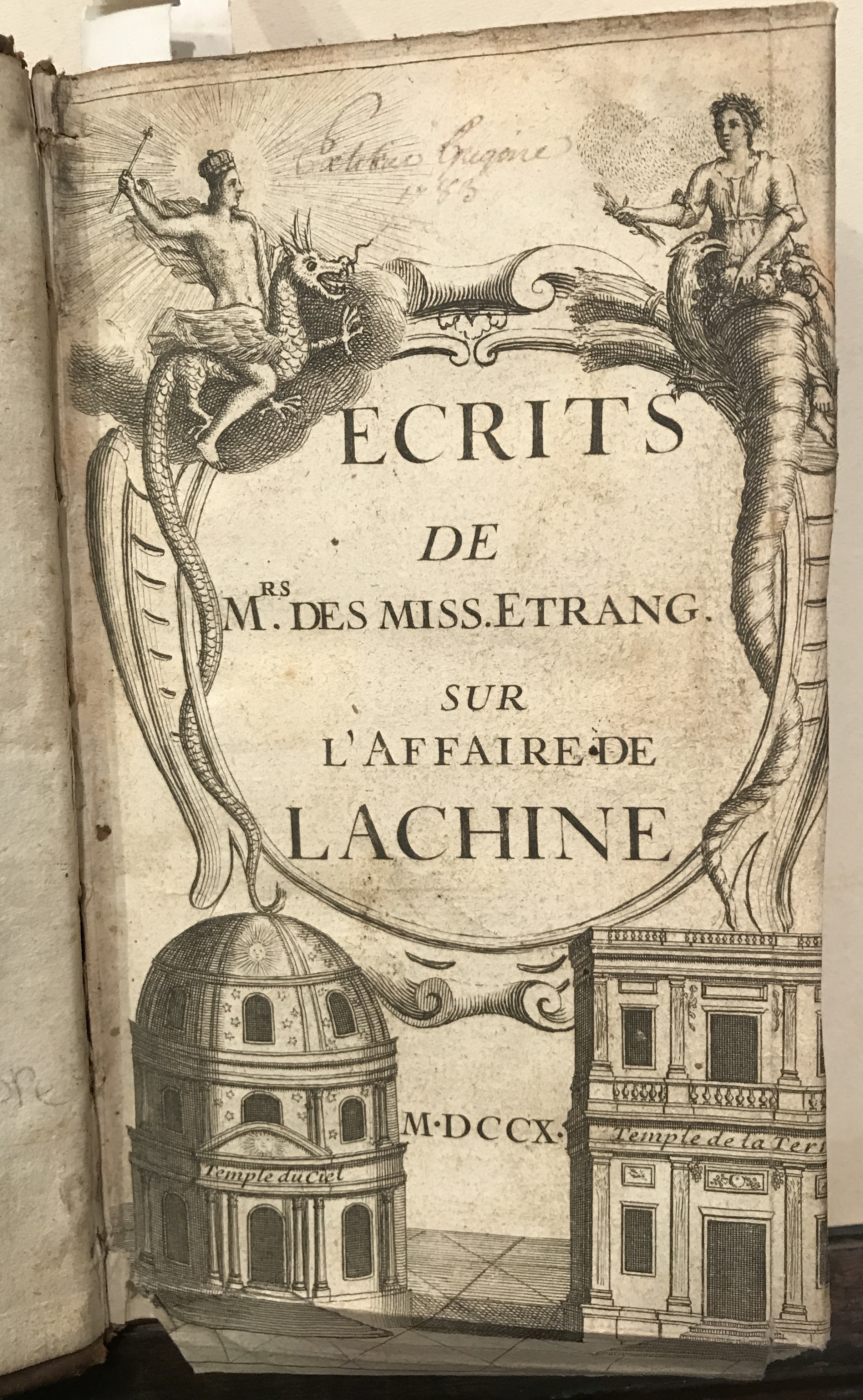 Ecrits de M.rs des Miss. etrang. sur l'affaire de la …