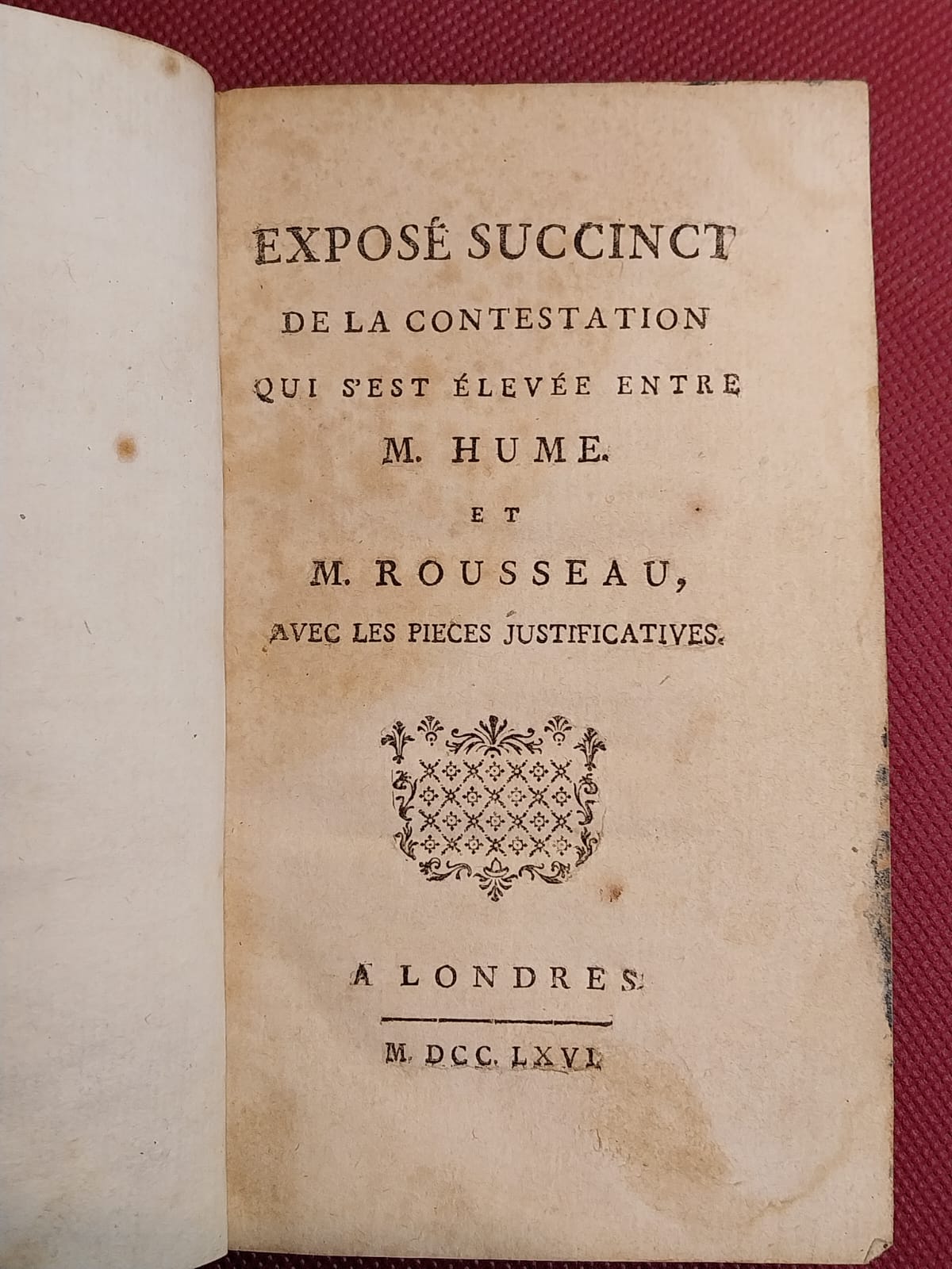 Exposé Succinct de la Contestation qui s'est élevée entre M. …